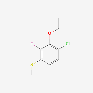 molecular formula C9H10ClFOS B14778706 (4-Chloro-3-ethoxy-2-fluorophenyl)(methyl)sulfane 