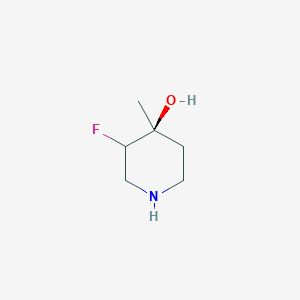 molecular formula C6H12FNO B14778716 (3S,4S)-3-fluoro-4-methyl-piperidin-4-ol 