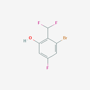molecular formula C7H4BrF3O B1477872 3-Bromo-2-(difluoromethyl)-5-fluorophenol CAS No. 1807080-21-2