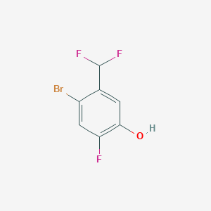 molecular formula C7H4BrF3O B1477874 4-Bromo-5-(difluoromethyl)-2-fluorophenol CAS No. 1805106-92-6