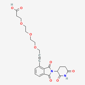 molecular formula C23H24N2O9 B14778747 Thalidomide-propargyl-O-PEG2-C2-acid 