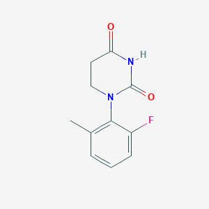 molecular formula C11H11FN2O2 B14778770 1-(2-Fluoro-6-methyl-phenyl)hexahydropyrimidine-2,4-dione 