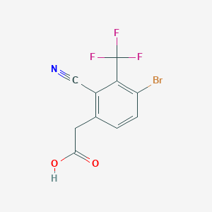 molecular formula C10H5BrF3NO2 B1477878 4-Bromo-2-cyano-3-(trifluoromethyl)phenylacetic acid CAS No. 1804407-04-2