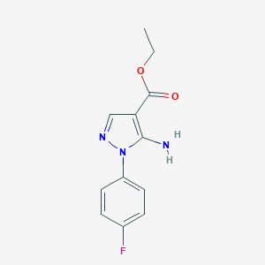 molecular formula C12H12FN3O2 B147788 5-氨基-1-(4-氟苯基)-1H-吡唑-4-羧酸乙酯 CAS No. 138907-68-3