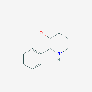 molecular formula C12H17NO B14778811 Piperidine, 3-methoxy-2-phenyl- 