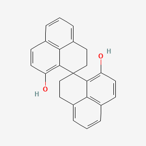 molecular formula C25H20O2 B14778818 (S)-2,2',3,3'-Tetrahydro-1,1'-spirobi[phenalene]-9,9'-diol 