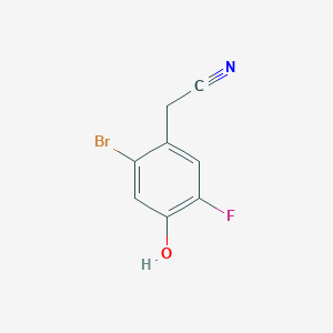 molecular formula C8H5BrFNO B1477882 2-(2-Bromo-5-fluoro-4-hydroxyphenyl)acetonitrile CAS No. 1805419-69-5