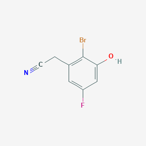 molecular formula C8H5BrFNO B1477883 2-(2-Bromo-5-fluoro-3-hydroxyphenyl)acetonitrile CAS No. 1807034-78-1