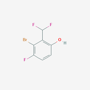 molecular formula C7H4BrF3O B1477884 3-Bromo-2-(difluoromethyl)-4-fluorophenol CAS No. 1804907-00-3