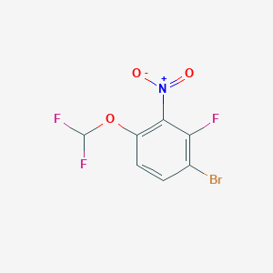 molecular formula C7H3BrF3NO3 B1477888 1-Bromo-4-difluoromethoxy-2-fluoro-3-nitrobenzene CAS No. 1805525-31-8