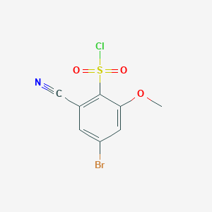 4-Bromo-2-cyano-6-methoxybenzenesulfonyl chloride
