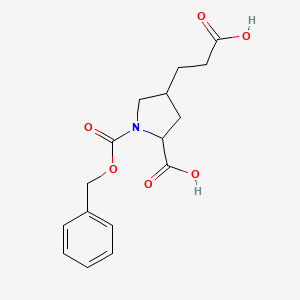 (2R,4R)-1-benzyloxycarbonyl-4-(2-carboxyethyl)pyrrolidine-2-carboxylic acid