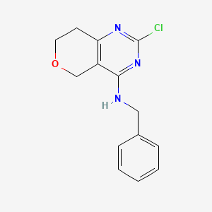 N-benzyl-2-chloro-7,8-dihydro-5H-pyrano[4,3-d]pyrimidin-4-amine