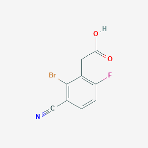 molecular formula C9H5BrFNO2 B1477898 2-(2-Bromo-3-cyano-6-fluorophenyl)acetic acid CAS No. 1805188-24-2