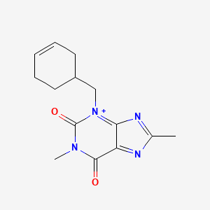 molecular formula C14H17N4O2+ B14778985 3-(Cyclohex-3-en-1-ylmethyl)-1,8-dimethylpurin-3-ium-2,6-dione 