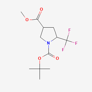 O1-tert-butyl O3-methyl cis-5-(trifluoromethyl)pyrrolidine-1,3-dicarboxylate