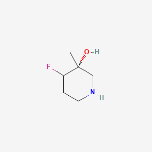 molecular formula C6H12FNO B14779001 (3R,4S)-4-fluoro-3-methyl-piperidin-3-ol 