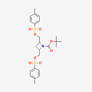 molecular formula C24H31NO8S2 B14779022 Tert-butylcis-2,4-bis(p-tolylsulfonyloxymethyl)azetidine-1-carboxylate 