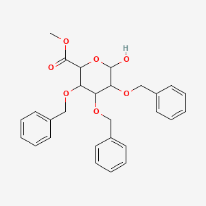 Methyl 6-hydroxy-3,4,5-tris(phenylmethoxy)oxane-2-carboxylate