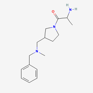 molecular formula C16H25N3O B14779035 2-Amino-1-[3-[[benzyl(methyl)amino]methyl]pyrrolidin-1-yl]propan-1-one 