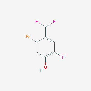 molecular formula C7H4BrF3O B1477904 5-Bromo-4-(difluoromethyl)-2-fluorophenol CAS No. 1807005-50-0