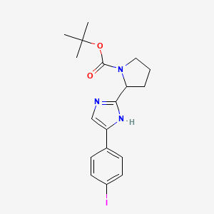 tert-butyl 2-[5-(4-iodophenyl)-1H-imidazol-2-yl]pyrrolidine-1-carboxylate