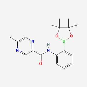 5-methyl-N-[2-(4,4,5,5-tetramethyl-1,3,2-dioxaborolan-2-yl)phenyl]pyrazine-2-carboxamide