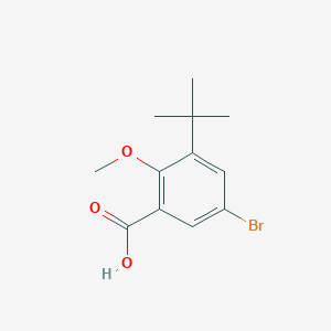 molecular formula C12H15BrO3 B14779046 5-Bromo-3-(t-butyl)-2-methoxybenZoic acid 