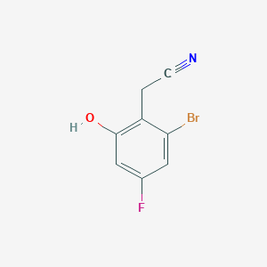molecular formula C8H5BrFNO B1477909 2-(2-Bromo-4-fluoro-6-hydroxyphenyl)acetonitrile CAS No. 1805191-24-5