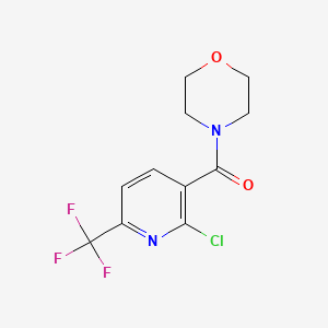 molecular formula C11H10ClF3N2O2 B14779116 (2-Chloro-6-(trifluoromethyl)pyridin-3-yl)(morpholino)methanone 