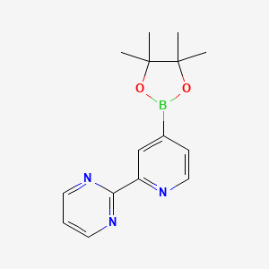 molecular formula C15H18BN3O2 B14779132 2-(2-Pyrimidyl)pyridine-4-boronic acid pinacol ester 