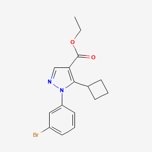 Ethyl 1-(3-bromophenyl)-5-cyclobutyl-1H-pyrazole-4-carboxylate