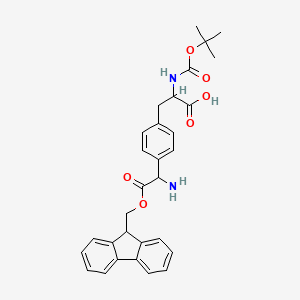 3-[4-[1-amino-2-(9H-fluoren-9-ylmethoxy)-2-oxoethyl]phenyl]-2-[(2-methylpropan-2-yl)oxycarbonylamino]propanoic acid