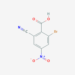 molecular formula C8H3BrN2O4 B1477919 2-Bromo-6-cyano-4-nitrobenzoic acid CAS No. 1805249-21-1