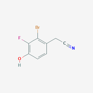 molecular formula C8H5BrFNO B1477921 2-(2-Bromo-3-fluoro-4-hydroxyphenyl)acetonitrile CAS No. 1807118-45-1