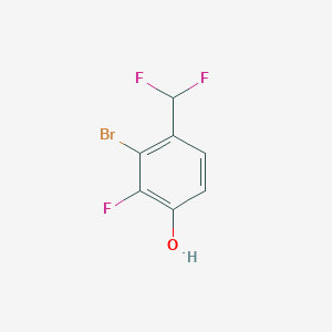 molecular formula C7H4BrF3O B1477925 3-Bromo-4-(difluoromethyl)-2-fluorophenol CAS No. 1805935-70-9