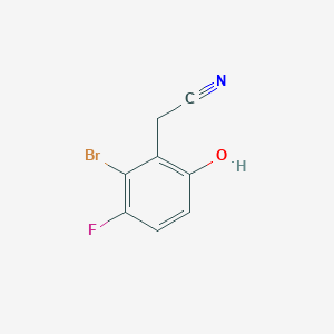 molecular formula C8H5BrFNO B1477926 2-(2-Bromo-3-fluoro-6-hydroxyphenyl)acetonitrile CAS No. 1807192-91-1