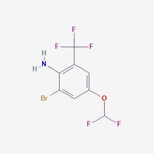 molecular formula C8H5BrF5NO B1477928 2-Bromo-4-(difluoromethoxy)-6-(trifluoromethyl)aniline CAS No. 1807039-85-5