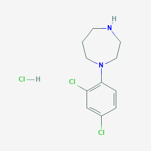 molecular formula C11H15Cl3N2 B1477931 1-(2,4-Dichlorophenyl)-1,4-diazepane hydrochloride CAS No. 1803593-42-1