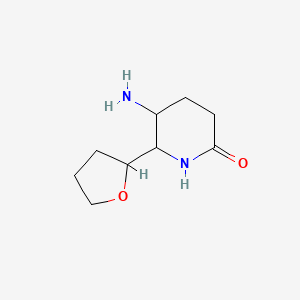5-Amino-6-(oxolan-2-yl)piperidin-2-one