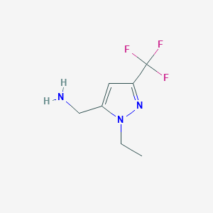 molecular formula C7H10F3N3 B1477948 (1-乙基-3-(三氟甲基)-1H-吡唑-5-基)甲胺 CAS No. 1361003-84-0