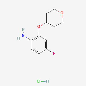 molecular formula C11H15ClFNO2 B1477950 4-氟-2-(氧杂-4-基氧基)苯胺盐酸盐 CAS No. 1803604-07-0