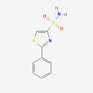 molecular formula C9H8N2O2S2 B1477953 2-苯基-1,3-噻唑-4-磺酰胺 CAS No. 1803601-10-6