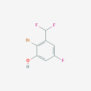 molecular formula C7H4BrF3O B1477957 2-Bromo-3-(difluoromethyl)-5-fluorophenol CAS No. 1807144-22-4