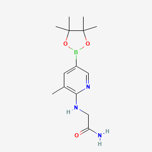 2-[[3-Methyl-5-(4,4,5,5-tetramethyl-1,3,2-dioxaborolan-2-yl)pyridin-2-yl]amino]acetamide