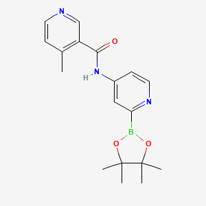 4-methyl-N-[2-(4,4,5,5-tetramethyl-1,3,2-dioxaborolan-2-yl)pyridin-4-yl]pyridine-3-carboxamide