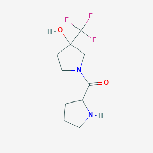 molecular formula C10H15F3N2O2 B1477967 3-Hydroxy-1-prolyl-3-(trifluoromethyl)pyrrolidine CAS No. 1826360-46-6