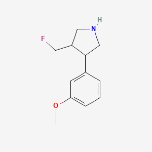 molecular formula C12H16FNO B1477970 3-(Fluoromethyl)-4-(3-methoxyphenyl)pyrrolidine CAS No. 2098052-48-1