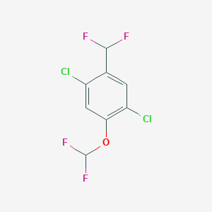 molecular formula C8H4Cl2F4O B1477973 2,5-Dichloro-4-(difluoromethoxy)benzodifluoride CAS No. 1805124-43-9