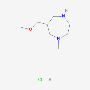 molecular formula C8H19ClN2O B1477979 6-(Methoxymethyl)-1-methyl-1,4-diazepane hydrochloride CAS No. 2108138-85-6